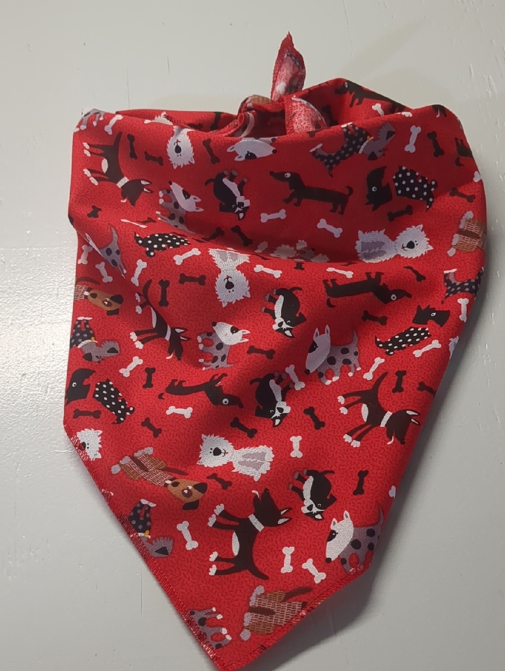 Red Dog Print Bandanas, S, M, L